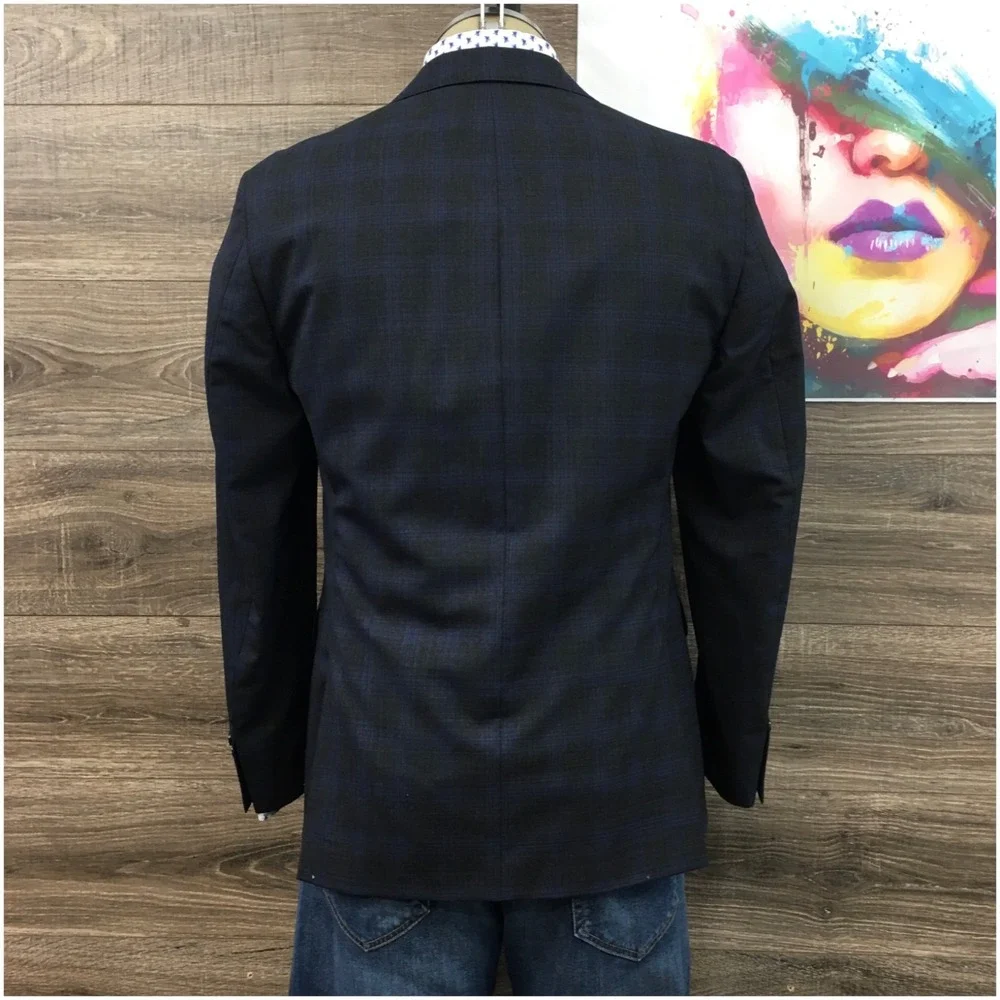 CALVIN KLEIN Mens Blazer Sport Coat Casual‎ Jacket Size 38R Slim Fit Wool Suit